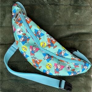 Cartoon Print Teal Fanny Pack